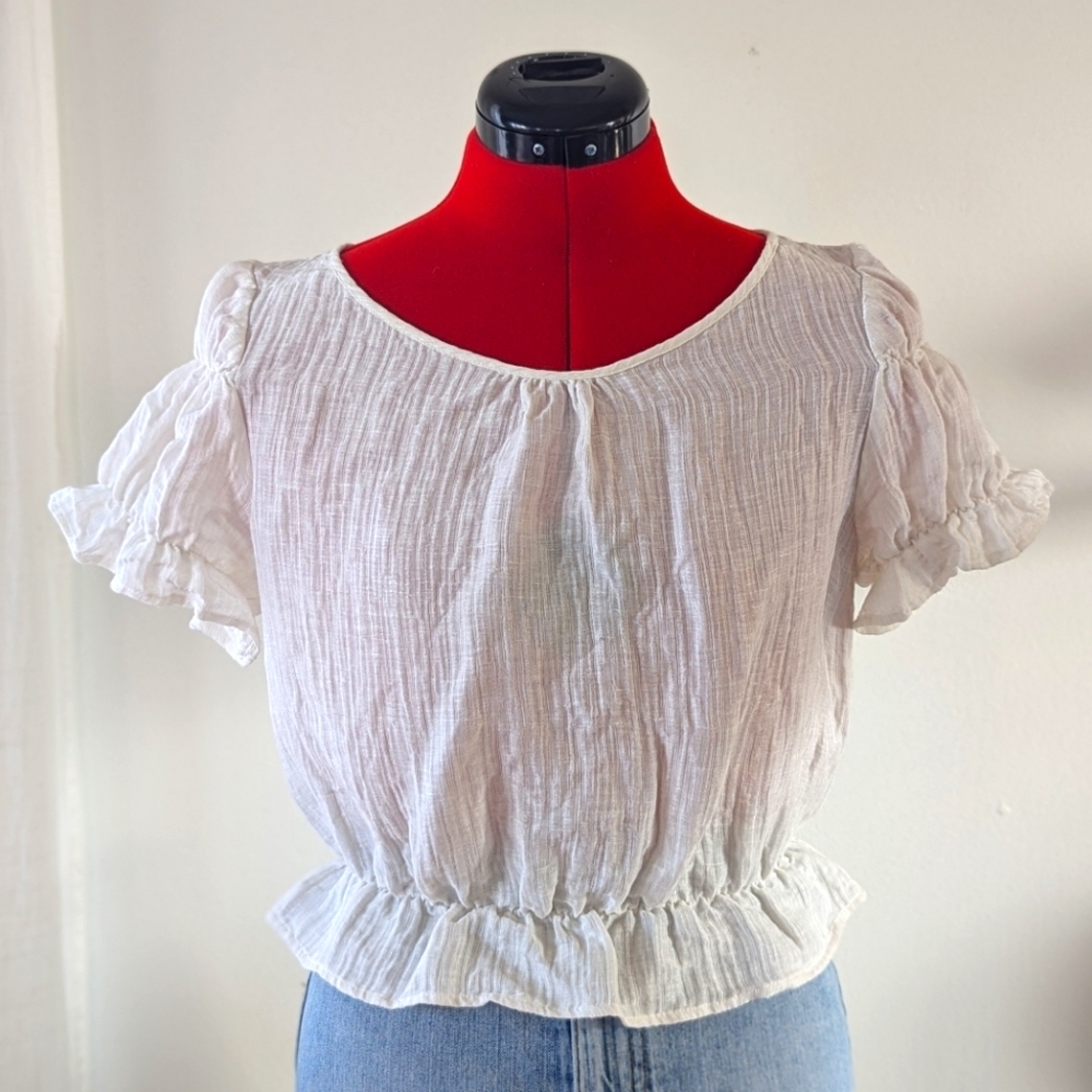 For Love & Lemons Silk/Linen Blend Top Size S